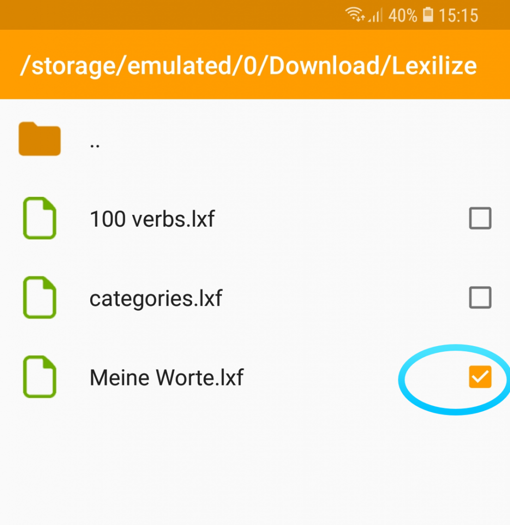 Как импортировать файл LXF (формат Lexilize) в приложение?